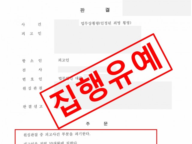 업무상횡령죄 집행유예 성공사례
